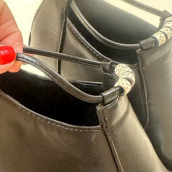 Black Booties with Embellishment Size 7 - Picture 3 of 6